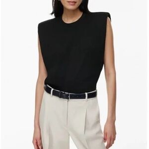 BABATON Aritzia T-Shirt Shoulder Pad Sleeveless Cotton